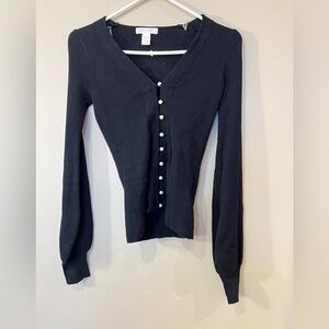 Elegant Black Button-Down Women's Top
